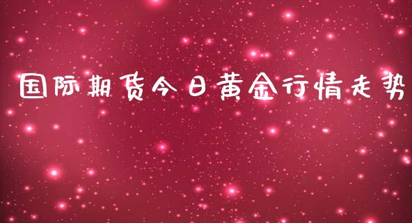 国际期货今日黄金行情走势