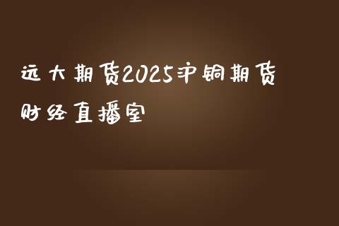 远大期货2025沪铜期货财经直播室