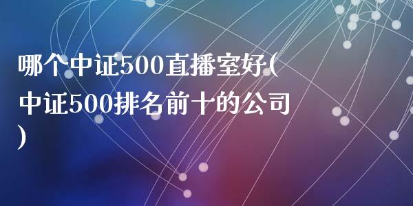 哪个中证500直播室好(中证500排名前十的公司)