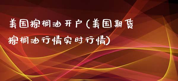 美国棕榈油开户(美国期货棕榈油行情实时行情)