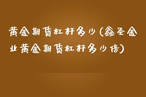 黄金期货杠杆多少(鑫圣金业黄金期货杠杆多少倍)