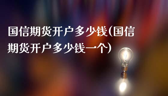 国信期货开户多少钱(国信期货开户多少钱一个)