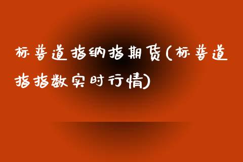 标普道指纳指期货(标普道指指数实时行情)