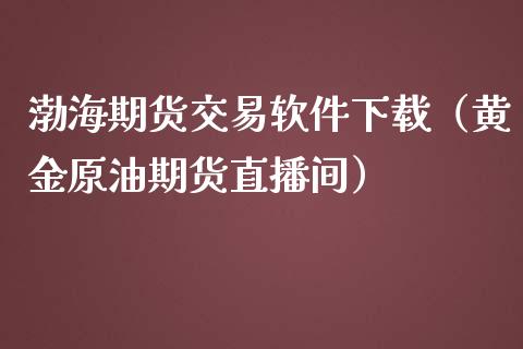 渤海期货交易软件下载（黄金原油期货直播间）