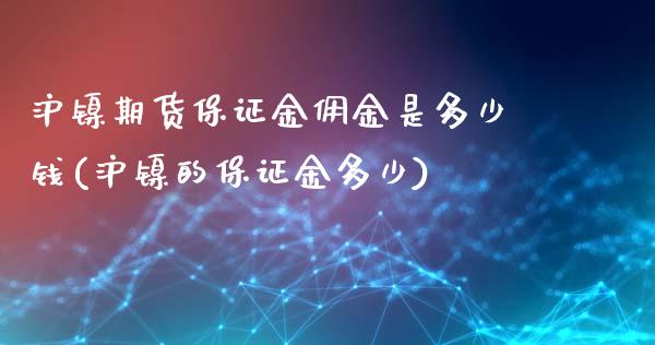 沪镍期货保证金佣金是多少钱(沪镍的保证金多少)