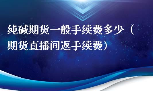 纯碱期货一般手续费多少（期货直播间返手续费）