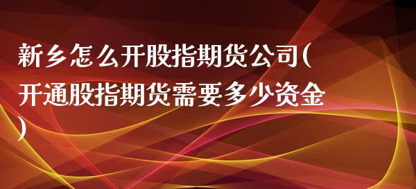 新乡怎么开股指期货公司(开通股指期货需要多少资金)