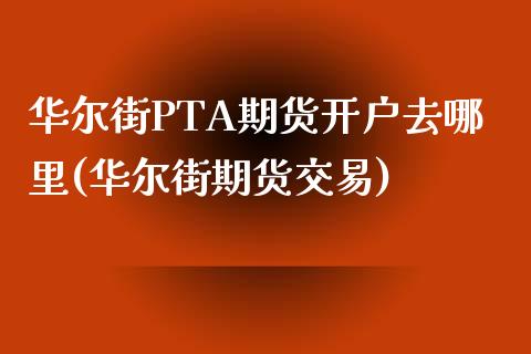 华尔街PTA期货开户去哪里(华尔街期货交易)