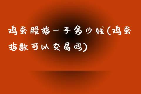 鸡蛋股指一手多少钱(鸡蛋指数可以交易吗)