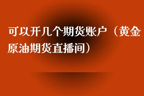 可以开几个期货账户（黄金原油期货直播间）