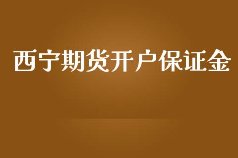 西宁期货开户保证金