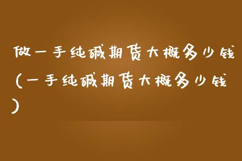 做一手纯碱期货大概多少钱(一手纯碱期货大概多少钱)