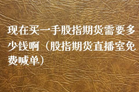 现在买一手股指期货需要多少钱啊（股指期货直播室免费喊单）