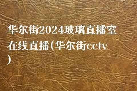 华尔街2024玻璃直播室在线直播(华尔街cctv)