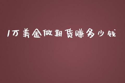 1万美金做期货赚多少钱