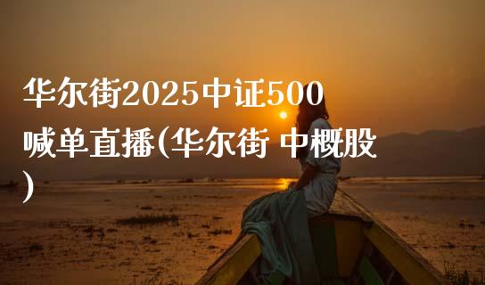 华尔街2025中证500喊单直播(华尔街 中概股)