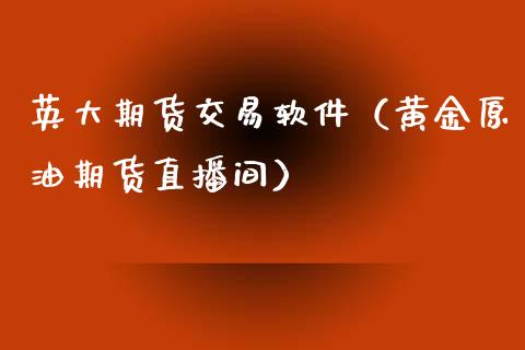 英大期货交易软件（黄金原油期货直播间）