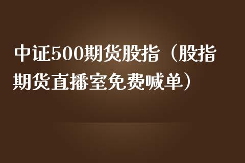 中证500期货股指（股指期货直播室免费喊单）