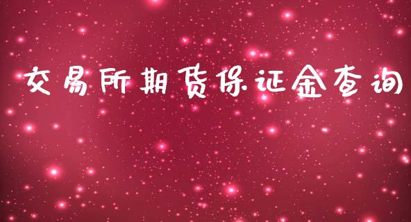 交易所期货保证金查询