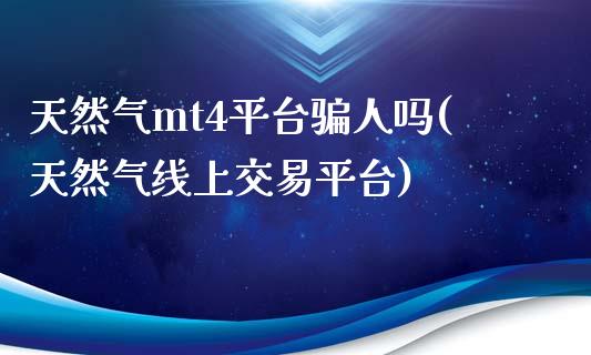 天然气mt4平台骗人吗(天然气线上交易平台)