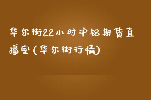 华尔街22小时沪铝期货直播室(华尔街行情)