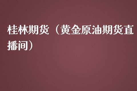 桂林期货（黄金原油期货直播间）