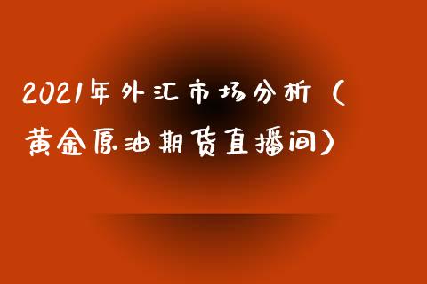 2021年外汇市场分析（黄金原油期货直播间）