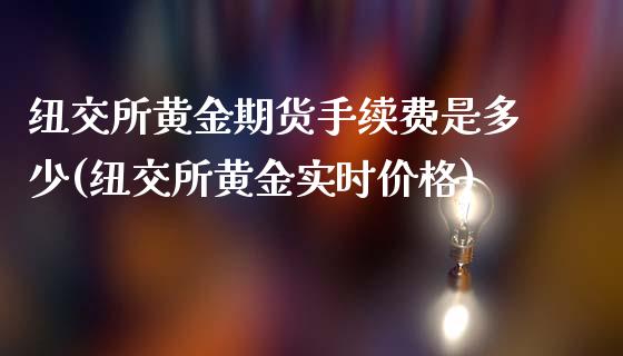 纽交所黄金期货手续费是多少(纽交所黄金实时价格)